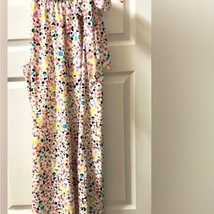 CeCe multi color midi dress, size 14.  Has bow to tie at neckline.